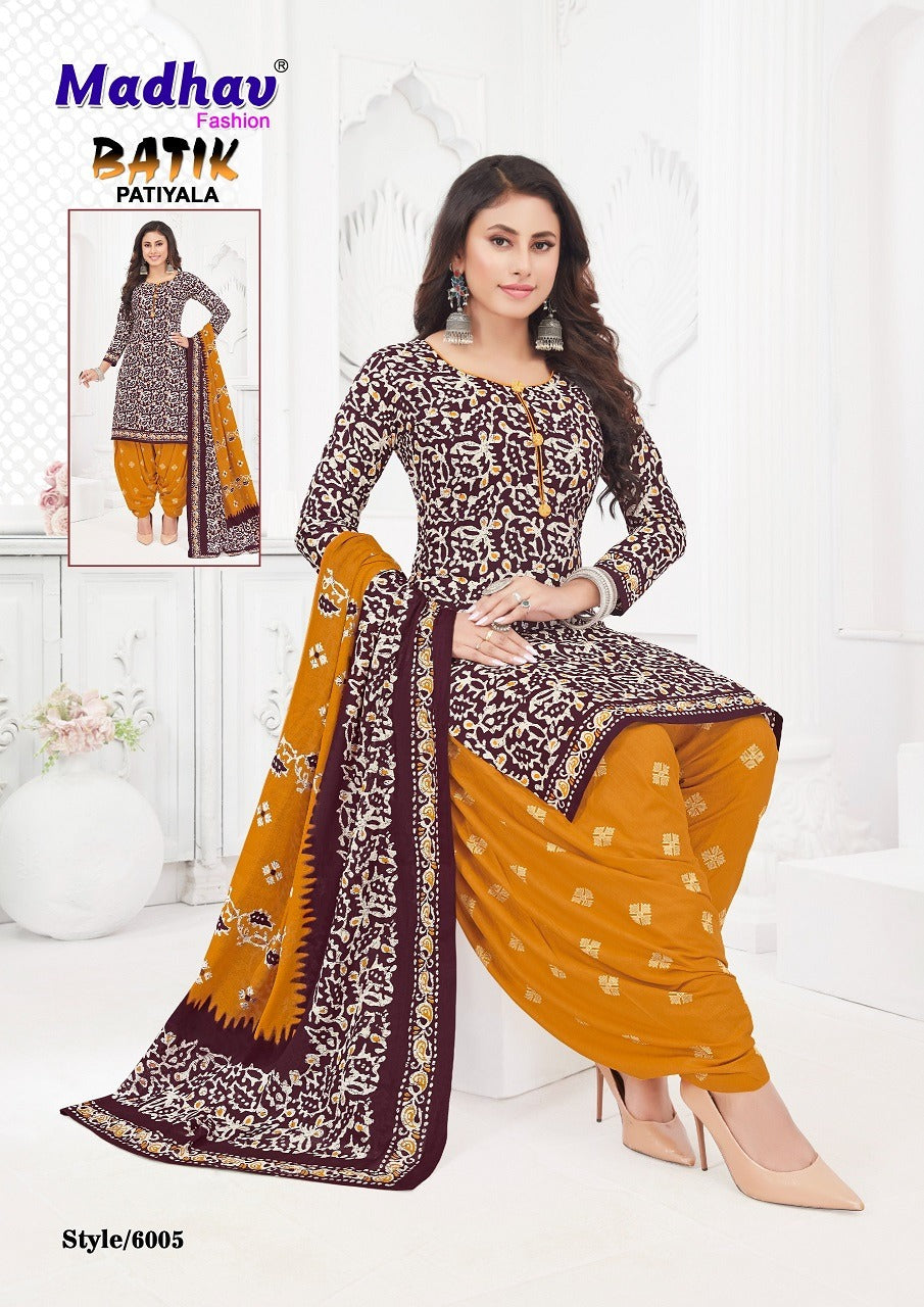 Batik Patiyala Vol 6 Madhav Fashion Cotton Dress Material Supplier Ahmedabad