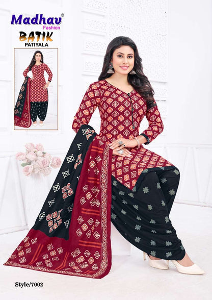 Batik Patiyala Vol 7 Madhav Fashion Cotton Dress Material Supplier Gujarat