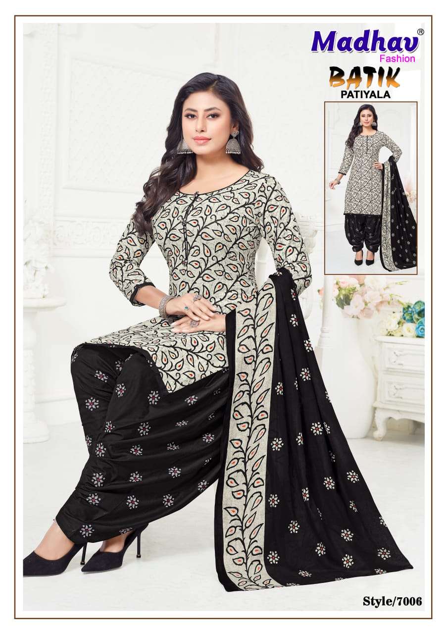 Batik Patiyala Vol 7 Madhav Fashion Cotton Dress Material Supplier Gujarat