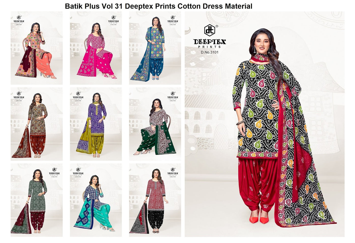 Batik Plus Vol 31 Deeptex Prints Cotton Dress Material Supplier