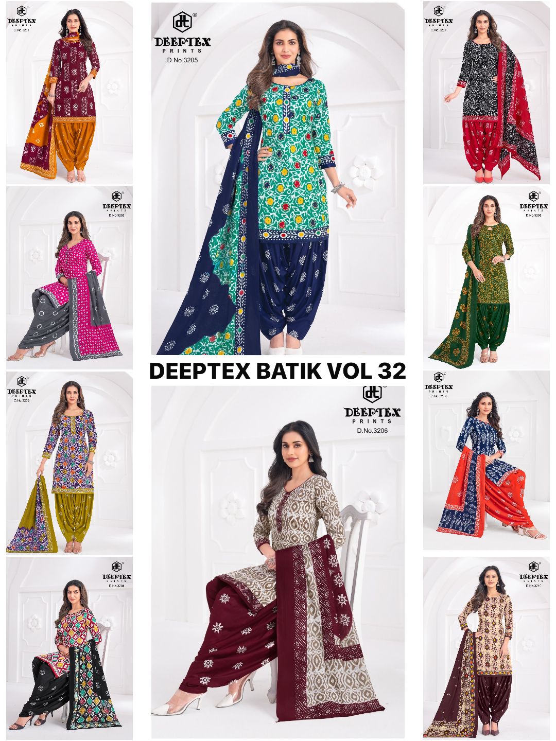 Batik Plus Vol 32 Deeptex Prints Cotton Dress Material Wholesale Price