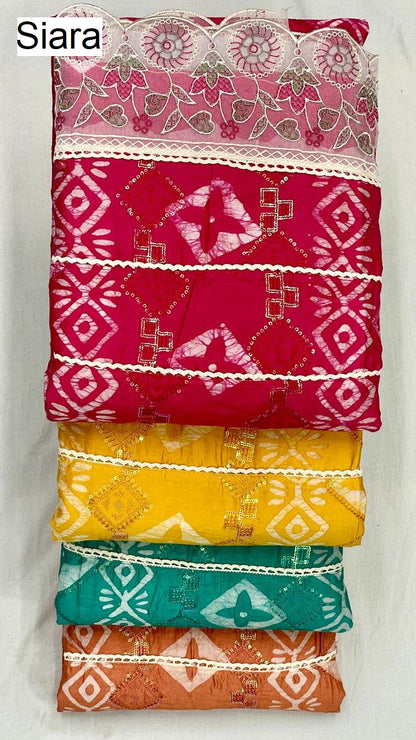 Batik Print 09 Siara Nylon Viscose Salwar Suits Wholesale Price