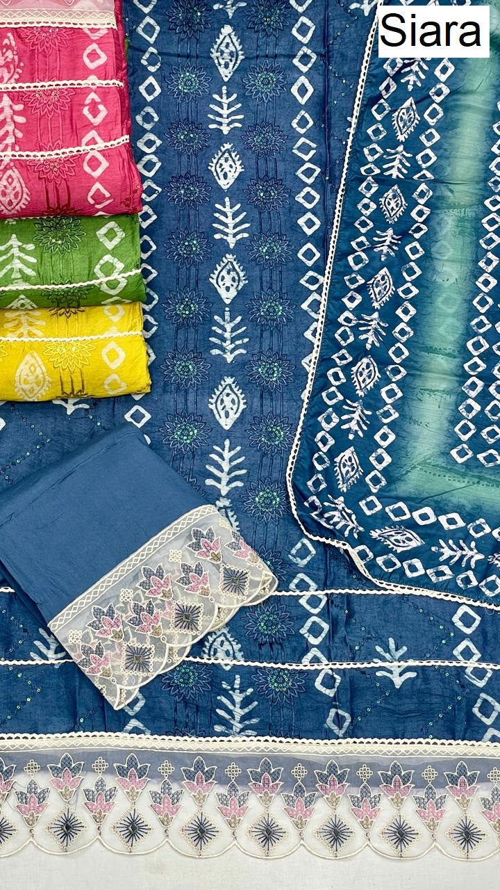 Batik Print 09 Siara Nylon Viscose Salwar Suits Wholesale Price