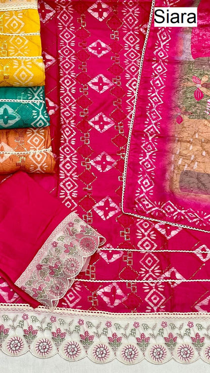 Batik Print 09 Siara Nylon Viscose Salwar Suits Wholesale Price