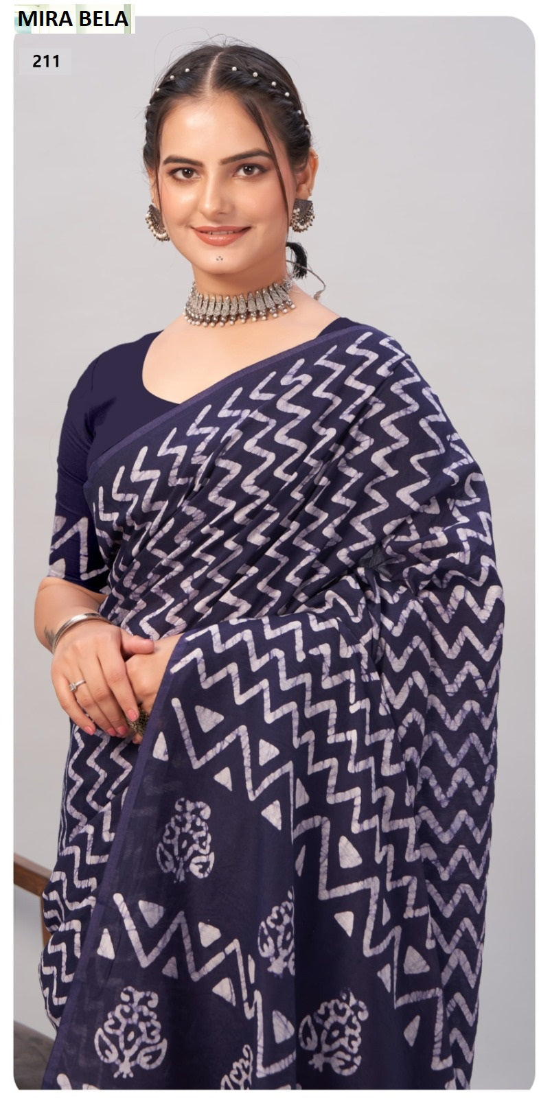 Batik Print Mb206 To Mb215 Mira Bela Cotton Sarees Wholesaler India