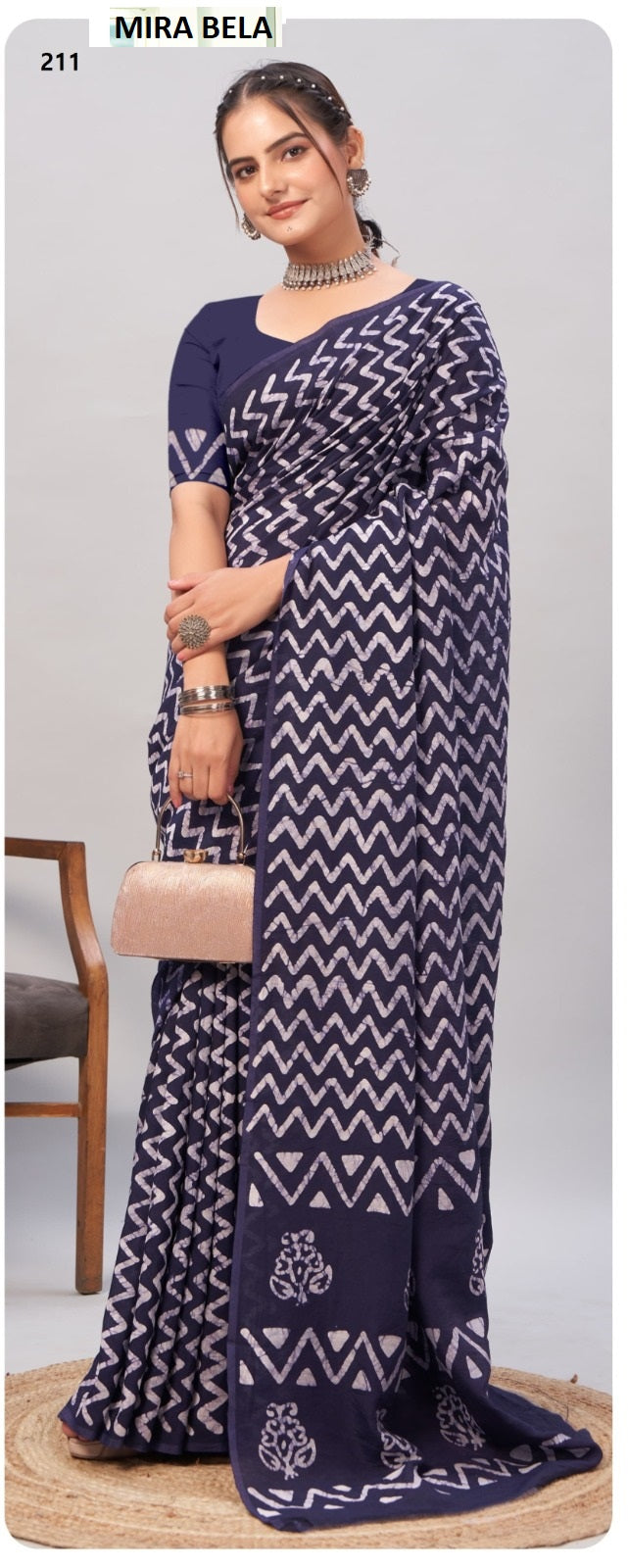 Batik Print Mb206 To Mb215 Mira Bela Cotton Sarees Wholesaler India