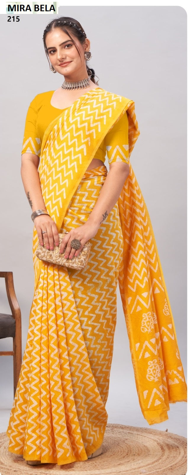 Batik Print Mb206 To Mb215 Mira Bela Cotton Sarees Wholesaler India