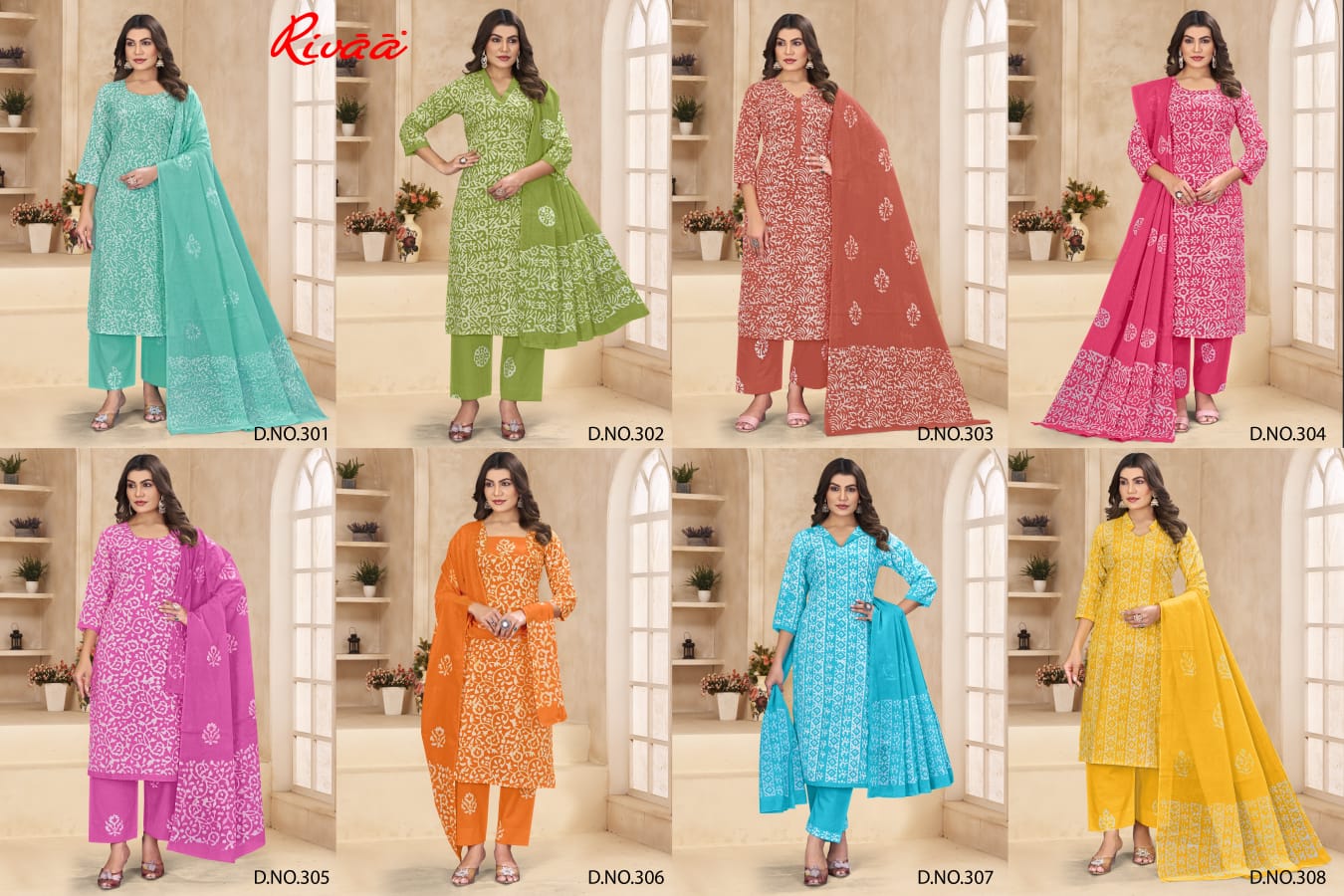 Batik Rivaa Cambric Print Pant Style Suits Manufacturer