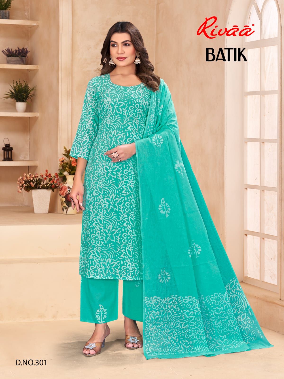 Batik Rivaa Cambric Print Pant Style Suits Manufacturer
