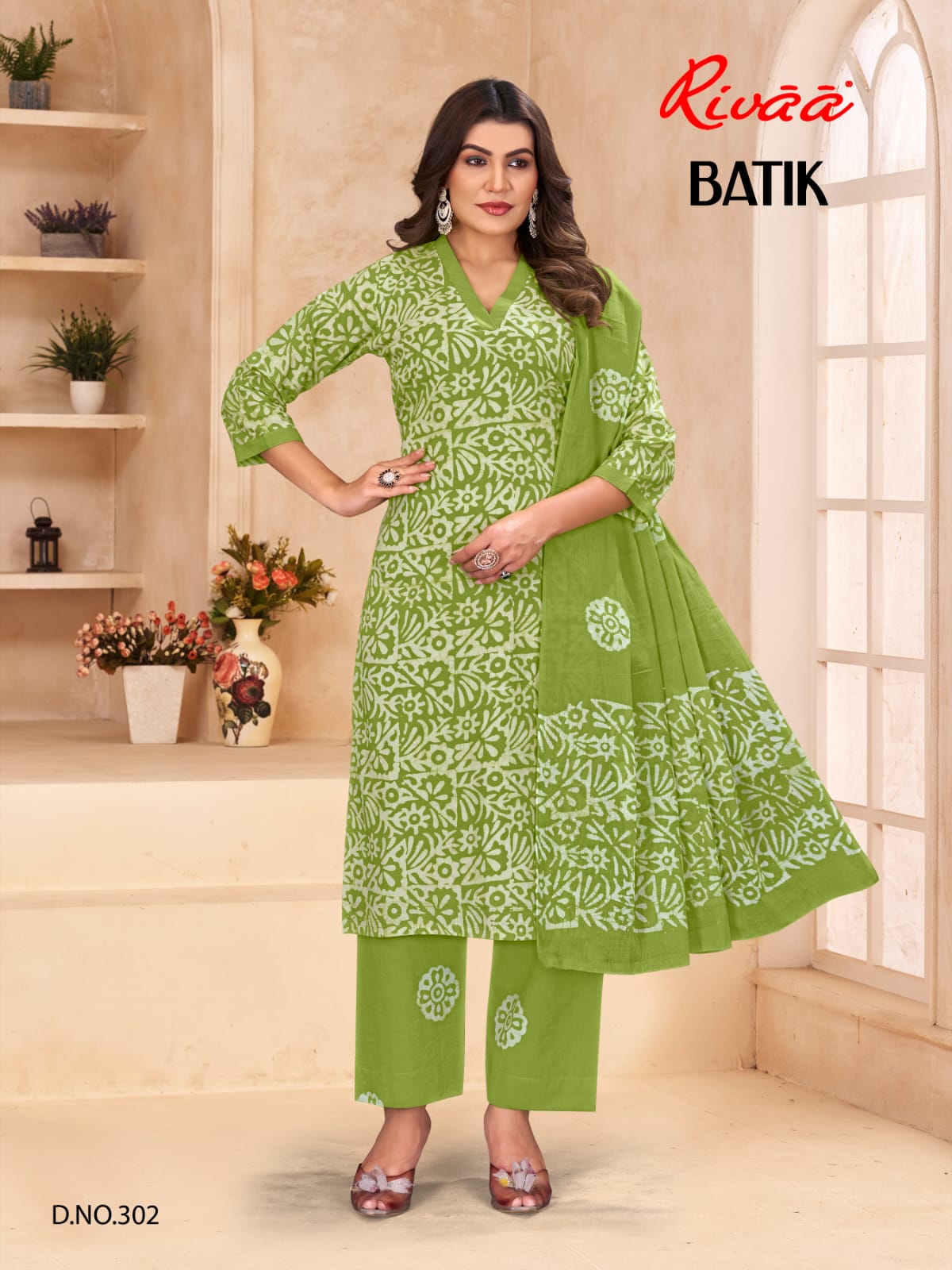 Batik Rivaa Cambric Print Pant Style Suits Manufacturer