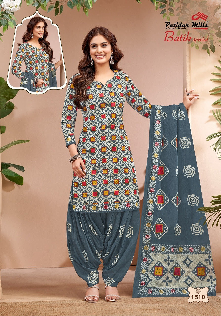 Batik Special Vol 15 Patidar Mills Cotton Dress Material Exporter India