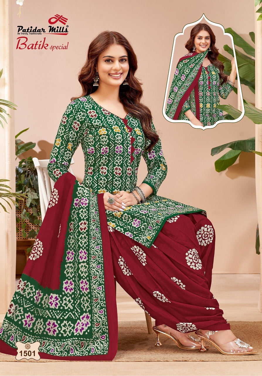 Batik Special Vol 15 Patidar Mills Cotton Dress Material Exporter India