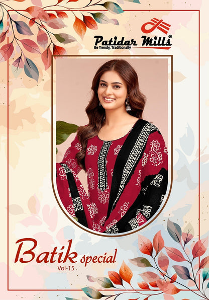 Batik Special Vol 15 Patidar Mills Cotton Dress Material Exporter India