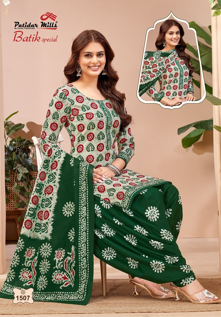 Batik Special Vol 15 Patidar Mills Cotton Dress Material Exporter India