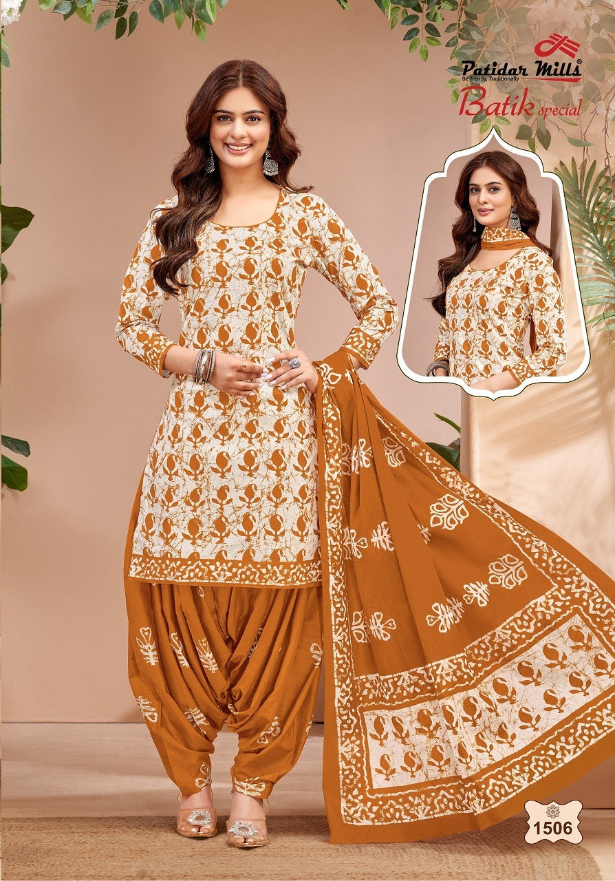 Batik Special Vol 15 Patidar Mills Cotton Dress Material Exporter India