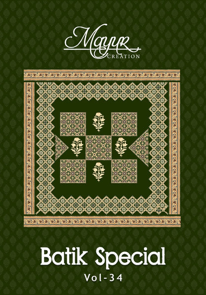Batik Special Vol 34 Mayur Creation Cotton Dress Material Wholesaler India