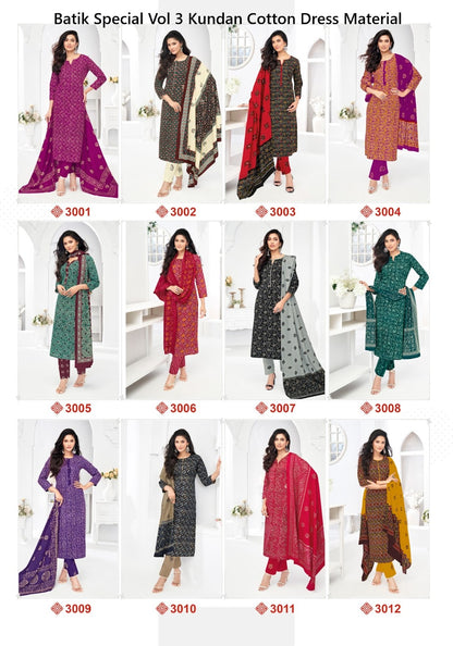 Batik Special Vol 3 Kundan Cotton Dress Material Exporter India