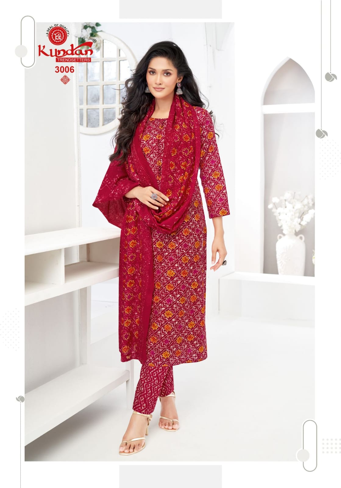 Batik Special Vol 3 Kundan Readymade Cotton Pant Suits Wholesaler Ahmedabad