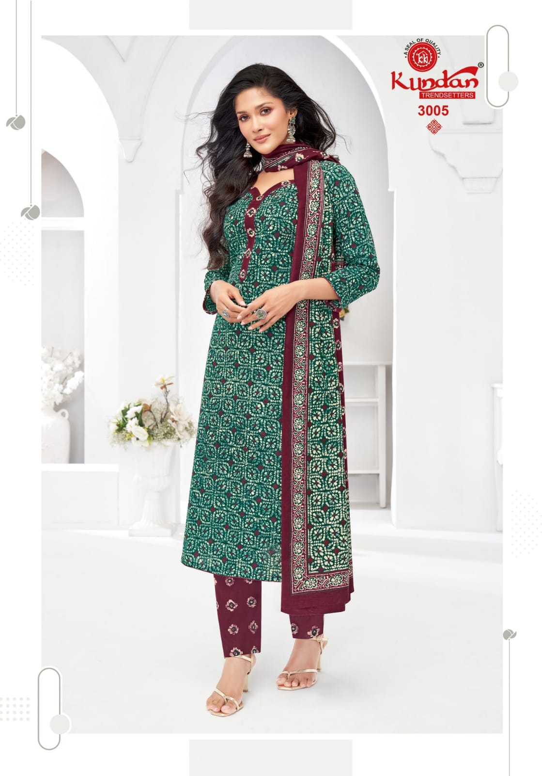 Batik Special Vol 3 Kundan Readymade Cotton Pant Suits Wholesaler Ahmedabad