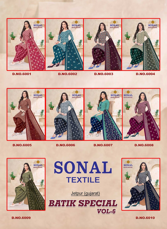 Batik Special Vol 6 Sonal Textile Cotton Dress Material Wholesaler