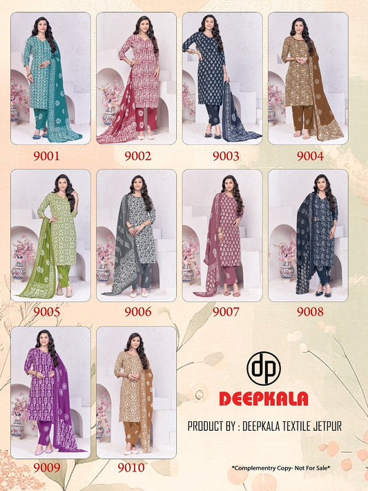 Batik Special Vol 9 Deepkala Cotton Readymade Pant Style Suits Supplier Ahmedabad