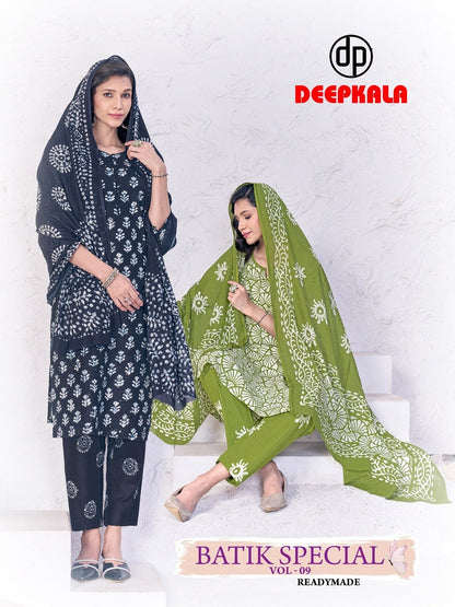 Batik Special Vol 9 Deepkala Cotton Readymade Pant Style Suits Supplier Ahmedabad
