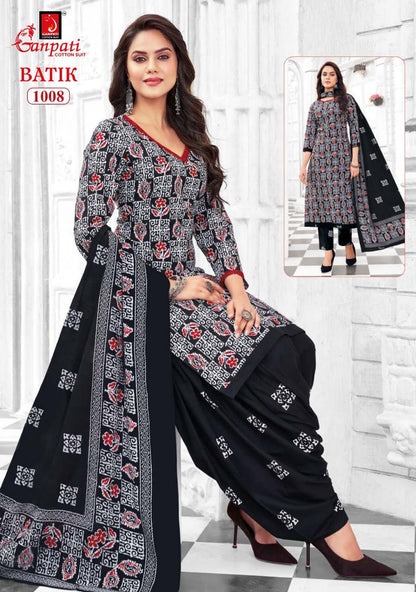 Batik Vol 10 Ganpati Cotton Patiyala Style Suits Manufacturer Ahmedabad