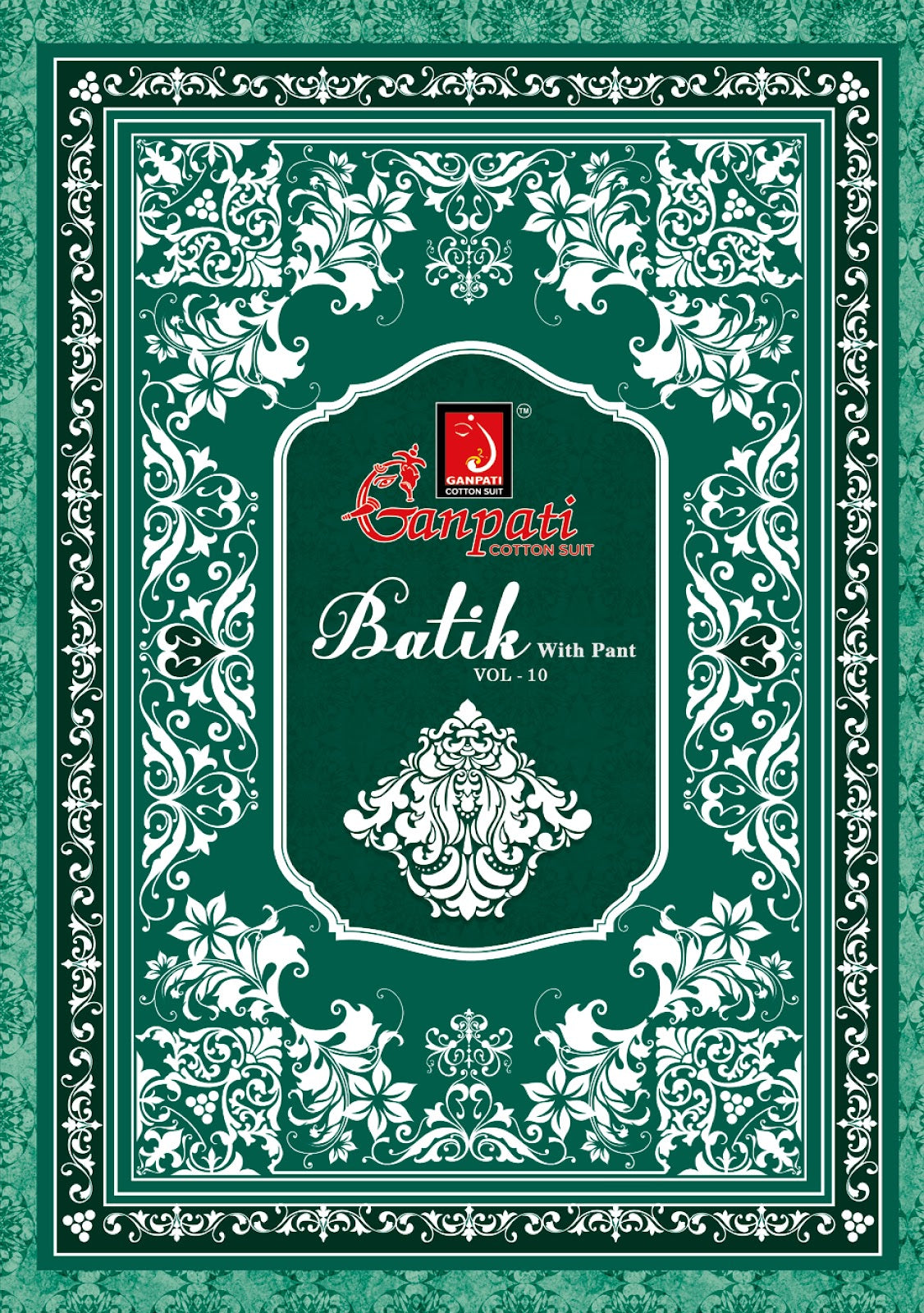 Batik Vol 10 With Pant Ganpati Cotton Salwar Suits Supplier India