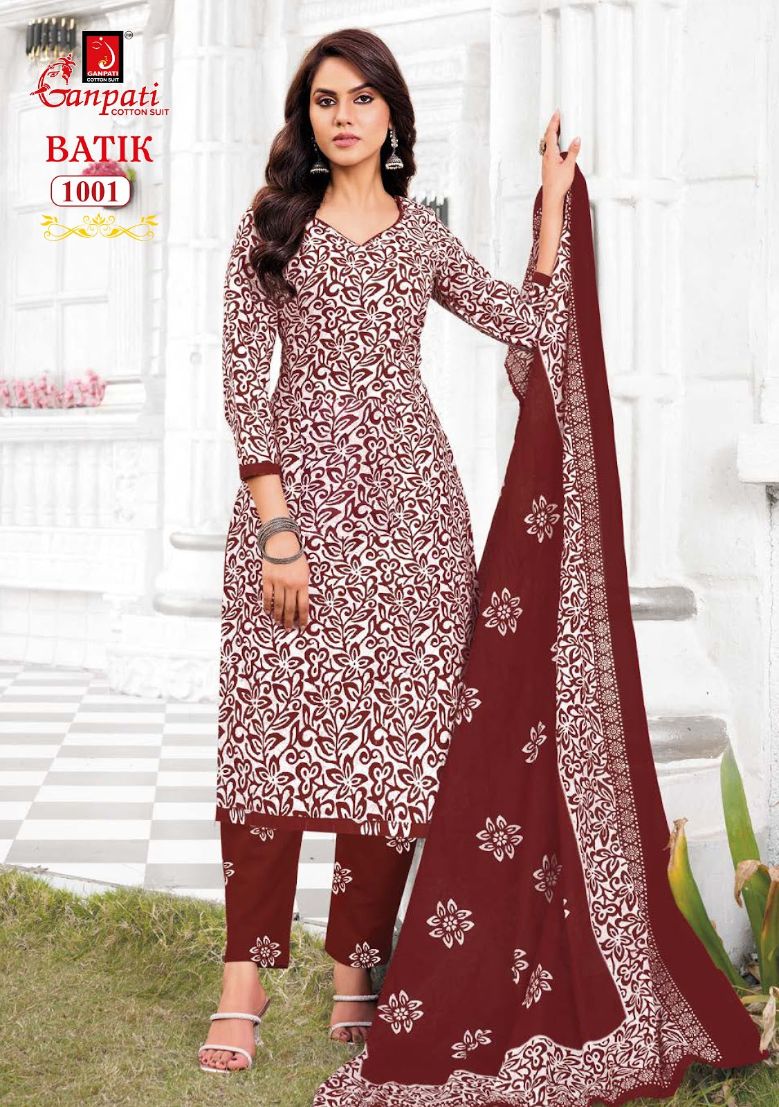Batik Vol 10 With Pant Ganpati Cotton Salwar Suits Supplier India