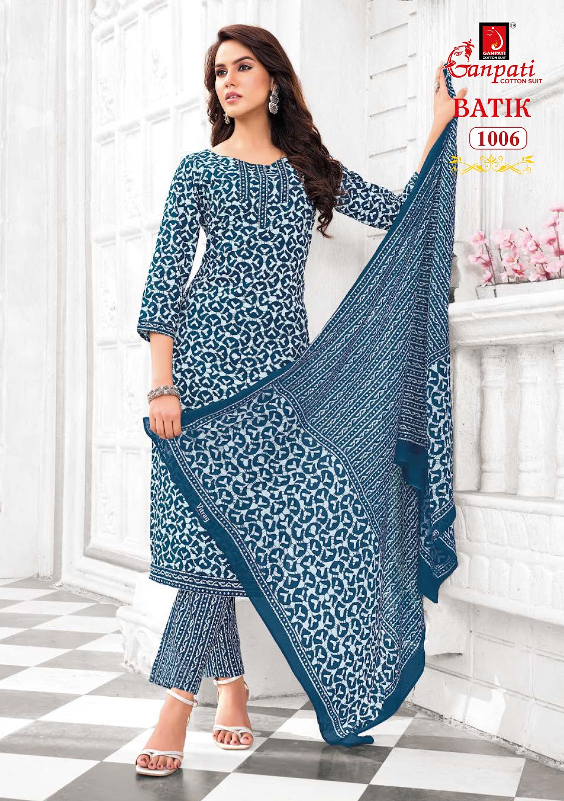 Batik Vol 10 With Pant Ganpati Cotton Salwar Suits Supplier India
