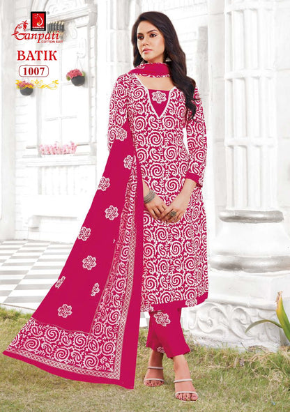 Batik Vol 10 With Pant Ganpati Cotton Salwar Suits Supplier India