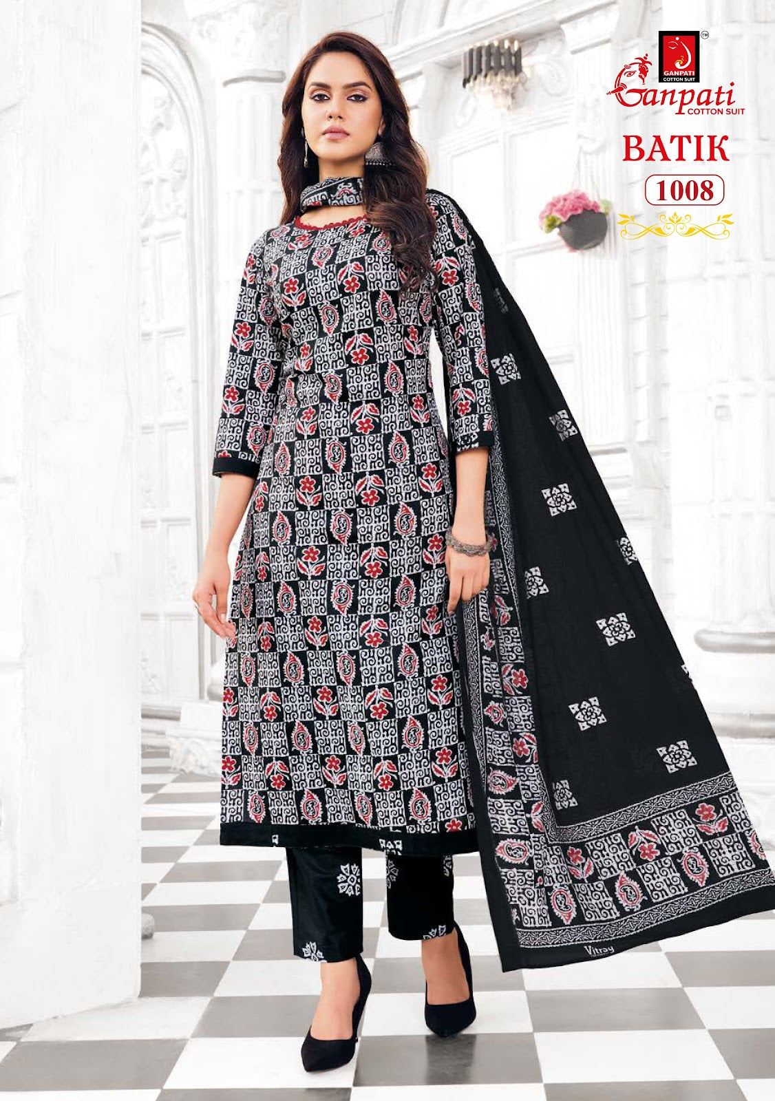 Batik Vol 10 With Pant Ganpati Cotton Salwar Suits Supplier India