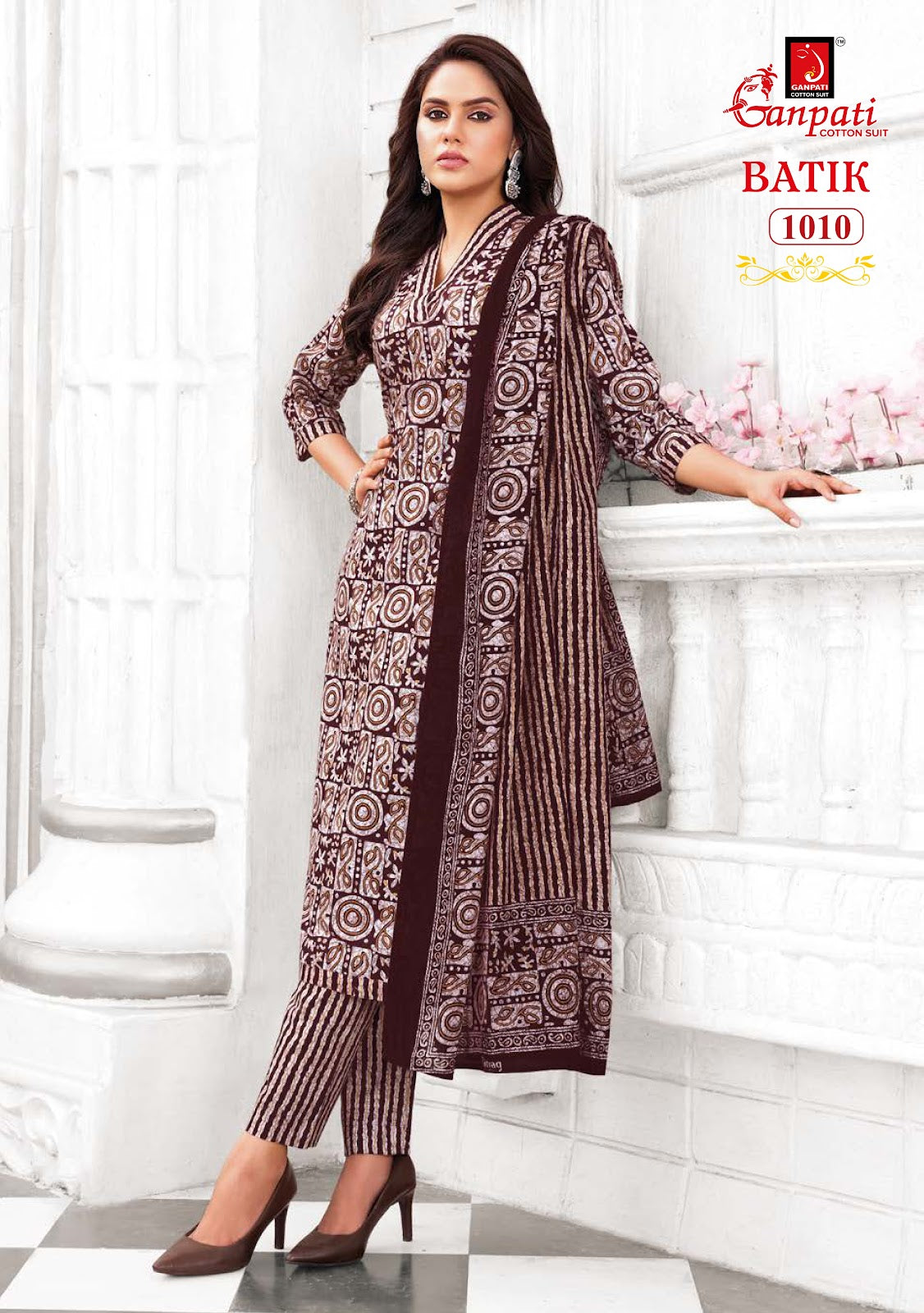 Batik Vol 10 With Pant Ganpati Cotton Salwar Suits Supplier India