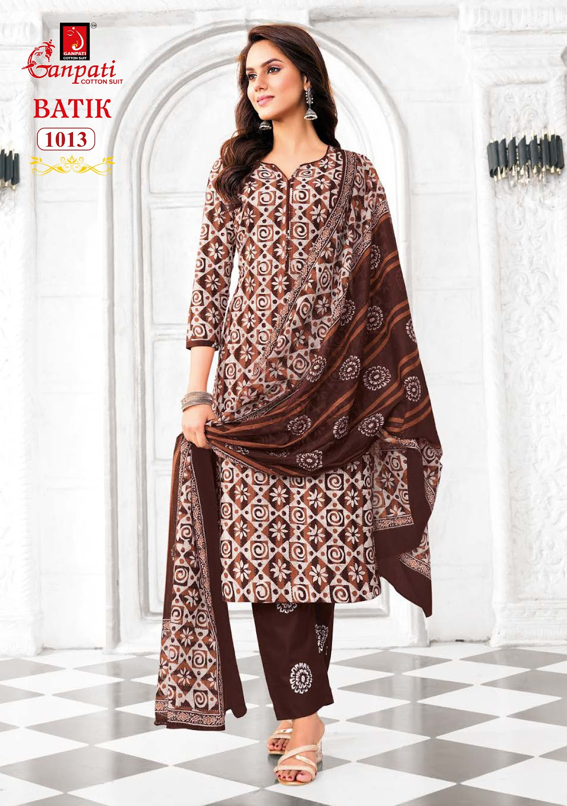 Batik Vol 10 With Pant Ganpati Cotton Salwar Suits Supplier India
