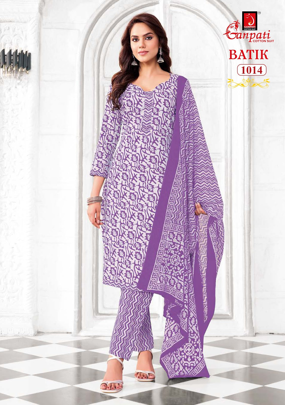 Batik Vol 10 With Pant Ganpati Cotton Salwar Suits Supplier India