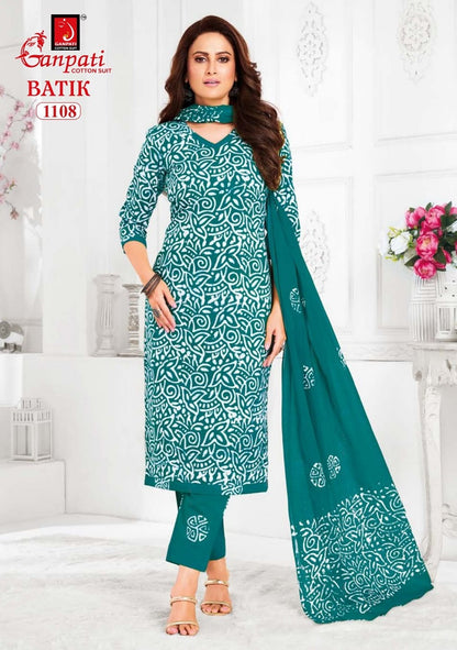 Batik Vol 11 Ganpati Cotton Pant Style Suits Exporter Gujarat