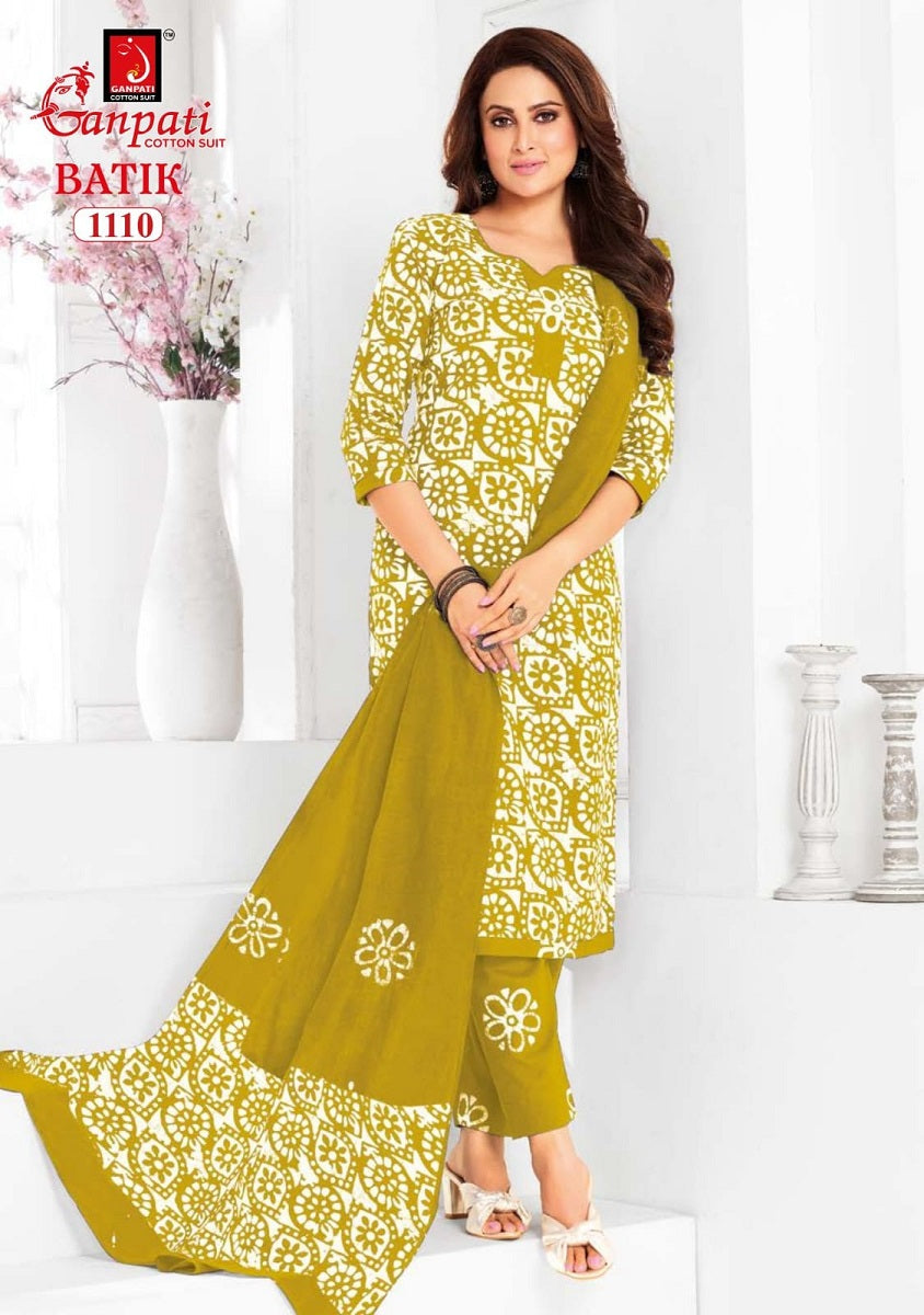 Batik Vol 11 Ganpati Cotton Pant Style Suits Exporter Gujarat