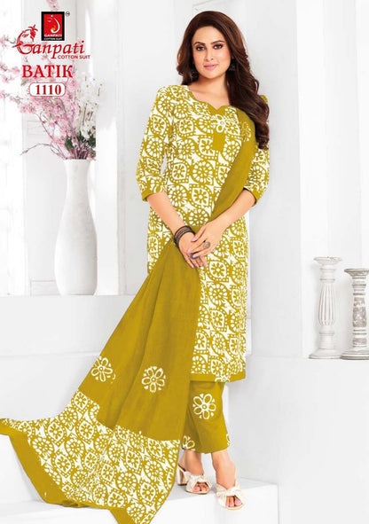 Batik Vol 11 Ganpati Cotton Pant Style Suits Exporter Gujarat