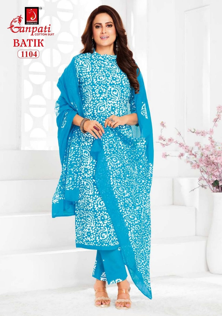 Batik Vol 11 Ganpati Cotton Pant Style Suits Exporter Gujarat