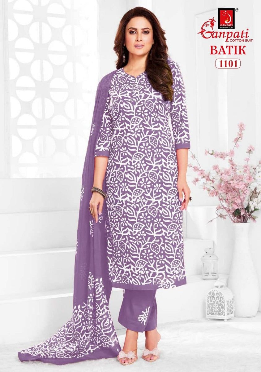 Batik Vol 11 Ganpati Cotton Pant Style Suits Exporter Gujarat