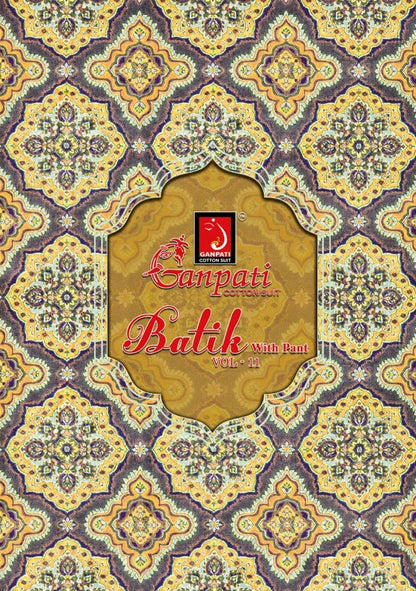 Batik Vol 11 Ganpati Cotton Pant Style Suits Exporter Gujarat