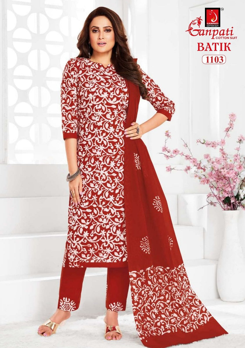 Batik Vol 11 Ganpati Cotton Pant Style Suits Exporter Gujarat