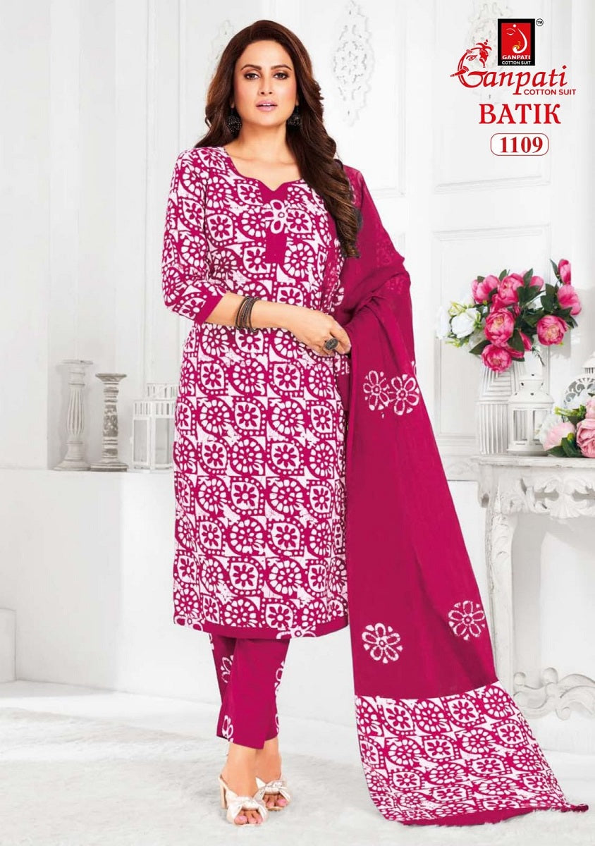 Batik Vol 11 Ganpati Cotton Pant Style Suits Exporter Gujarat