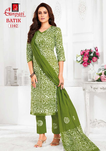 Batik Vol 11 Ganpati Cotton Pant Style Suits Exporter Gujarat