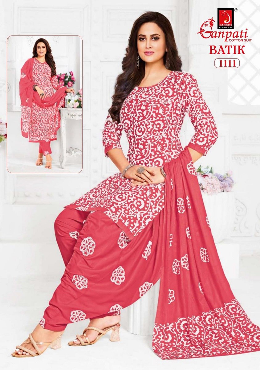 Batik Vol 11 Ganpati Readymade Cotton Patiyala Suits Wholesale