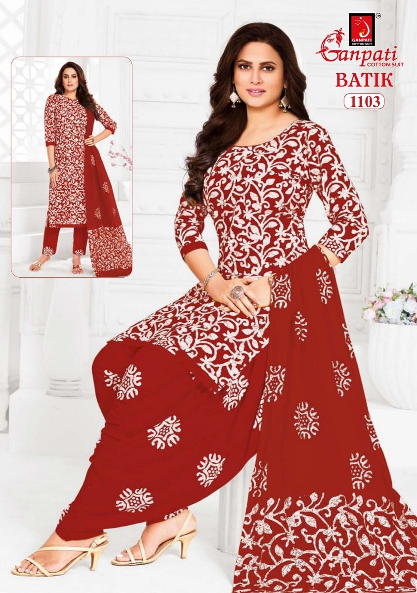 Batik Vol 11 Ganpati Readymade Cotton Patiyala Suits Wholesale