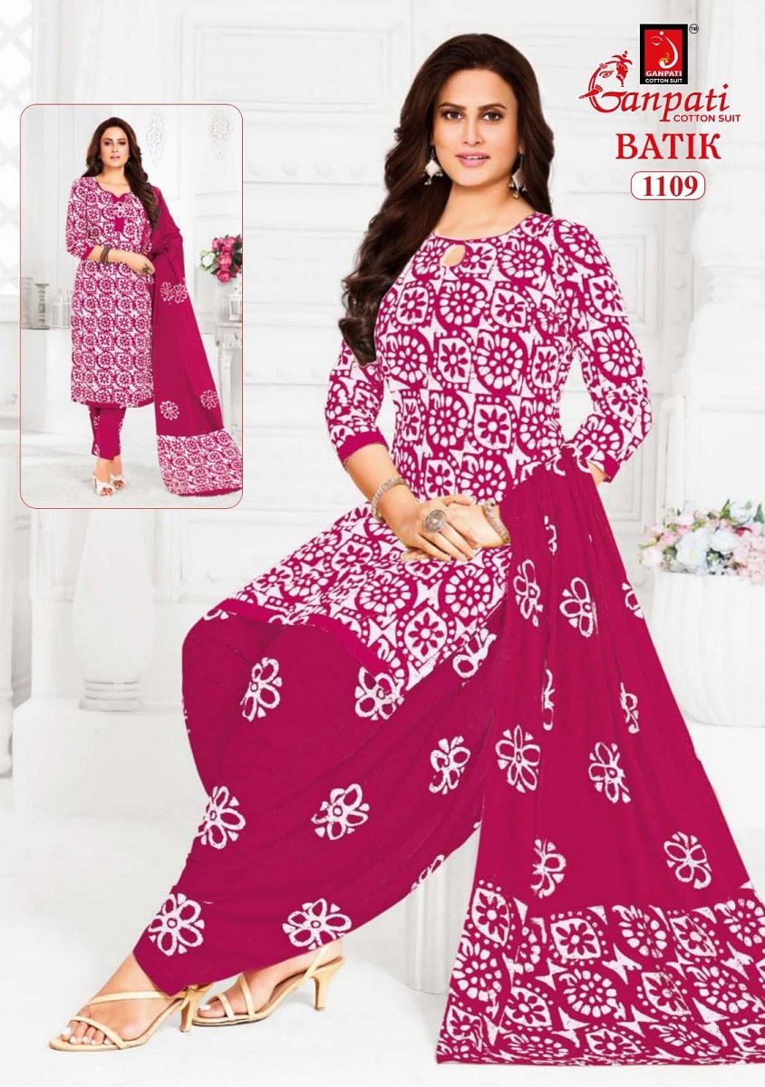 Batik Vol 11 Ganpati Readymade Cotton Patiyala Suits Wholesale