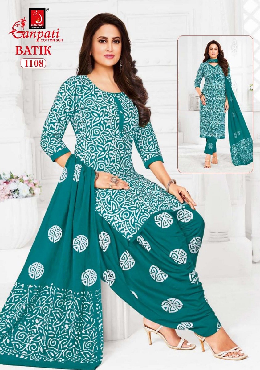 Batik Vol 11 Ganpati Readymade Cotton Patiyala Suits Wholesale