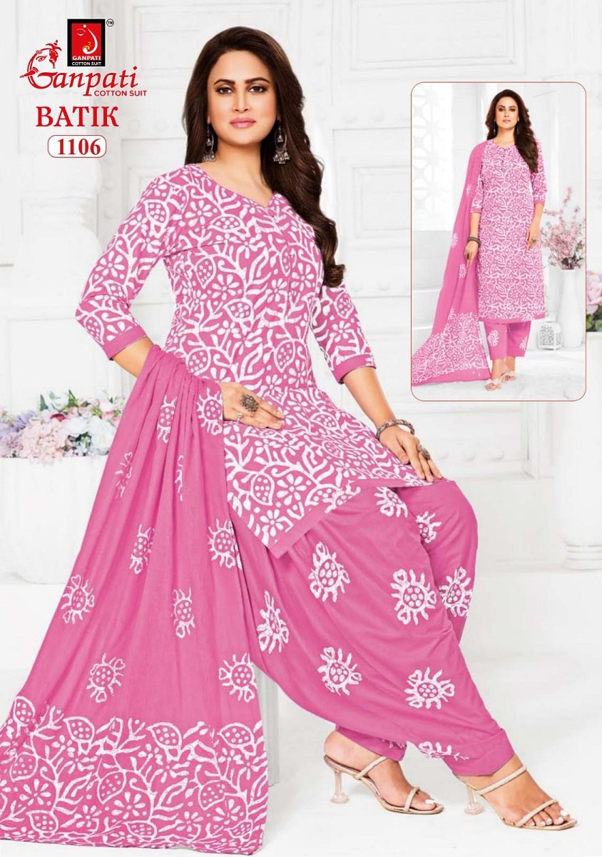 Batik Vol 11 Ganpati Readymade Cotton Patiyala Suits Wholesale