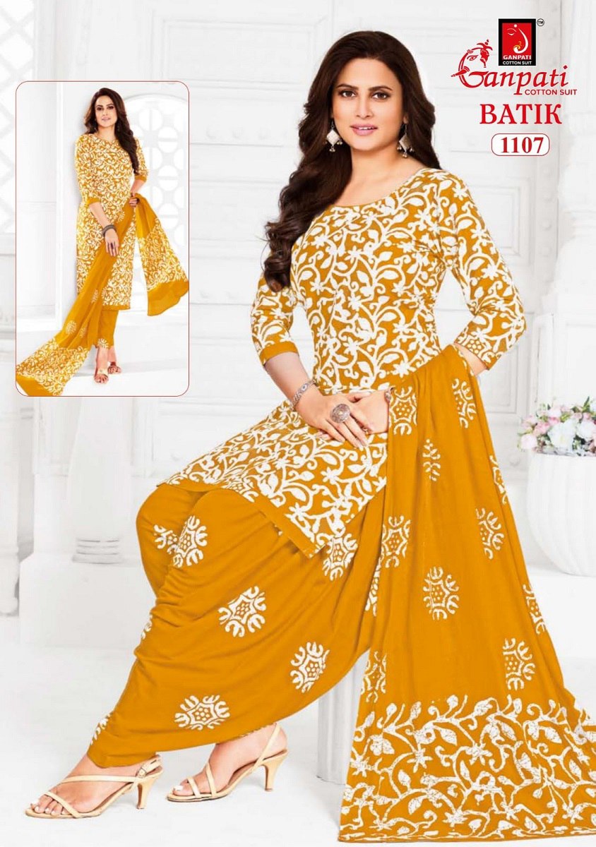 Batik Vol 11 Ganpati Readymade Cotton Patiyala Suits Wholesale